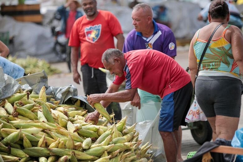 Movimentação da venda de milho no Ceasa. Foto: Alexandre Aroeira/ Folha de Pernambuco