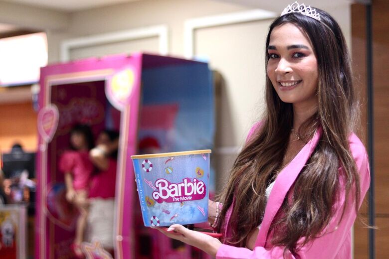Estreia de Barbie no Cinema Kinoplex do Shopping Boa Vista. Na foto, Paula Eduarda Queiroz. Fotografia: Júnior Soares/ Folha de Pernambuco
