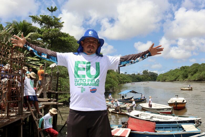 Presidente da Associação de Pescadores e Aquicultores (APA), Fábio Romão. Foto: Júnior Soares / Folha de Pernambuco