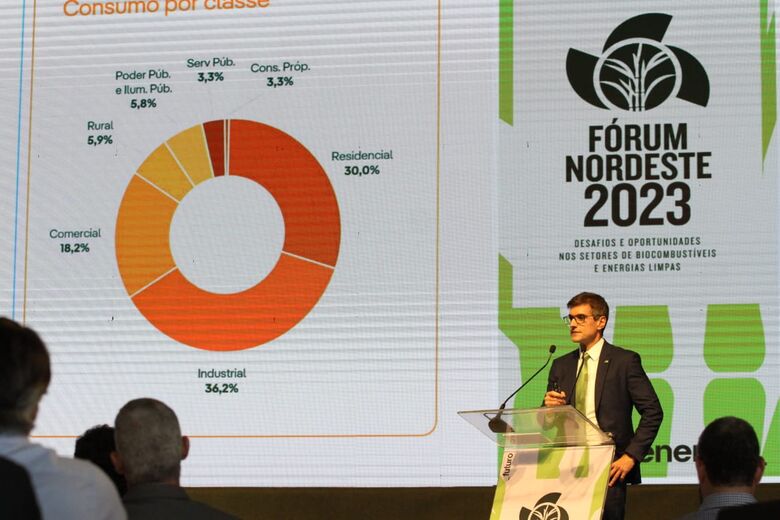 Palestra de Hugo Nunes, Diretor-executivo de negócios liberalizados da Neoenergia, sobre a neoindustrialização | Fotos: Clemilson Campos