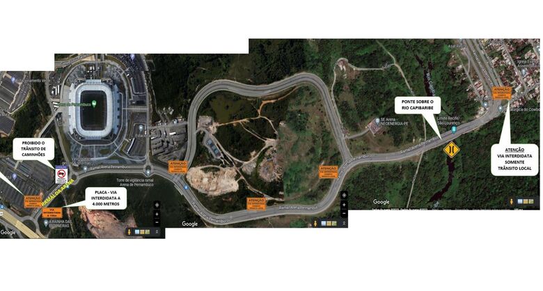 Desvios serão feitos pela UR-7 e pelo Bairro de Viana. Foto: Divulgação