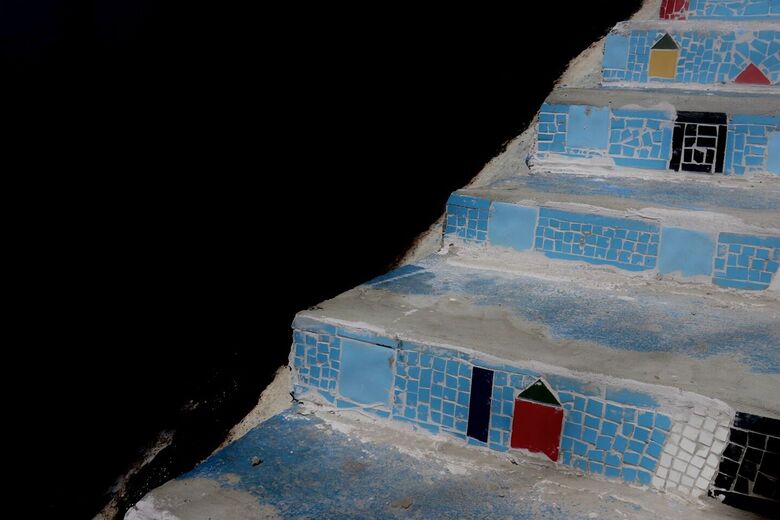 Mosaicos na Ladeira do Apique, no Morro da Conceição | Foto: Júnior Soares/Folha de Pernambuco