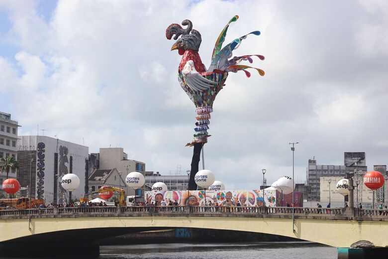 Galo Gigante do Carnaval 2024 do Recife - Foto: Júnior Soares/Folha de Pernambuco