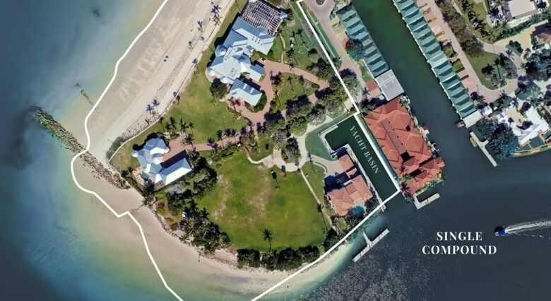 Imagem aérea mostra como é a casa mais cara dos EUA (Foto: Reprodução)