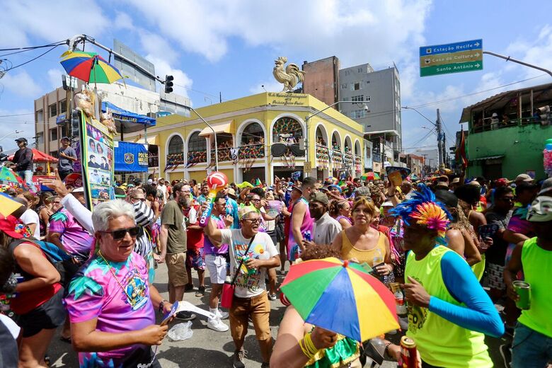 Foliões curtem o Galo da Madrugada 2024 (Foto: Alexandre Aroeira/Folha de Pernambuco)