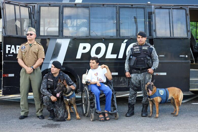 Polícia Militar organiza série de atividades para crianças com Espectro Autista. Foto: Divulgação/PMPE