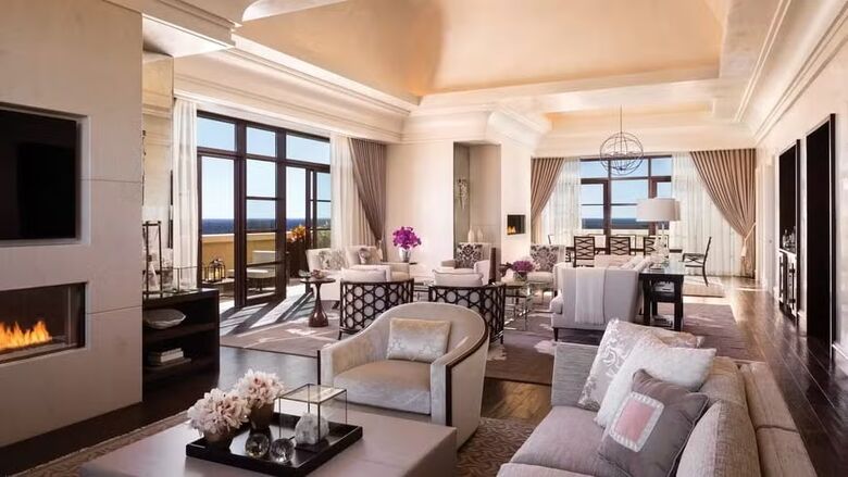 A luxuosa suíte presidencial do Four Seasons Orlando, que será casa da seleção brasileira antes da Copa América Foto: Divulgação