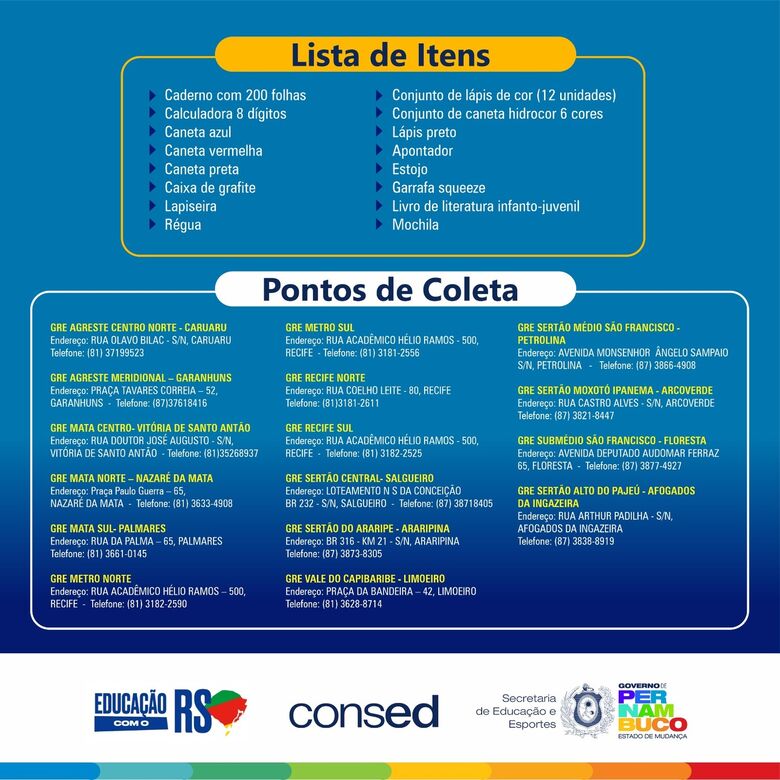 Confira a lista de materiais e pontos de coleta. Foto: Divulgação