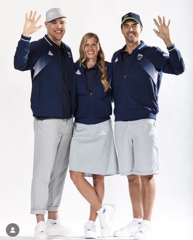 Uniforme da Eslovênia, nas Olimpíadas de Paris 2024 Foto: Reprodução