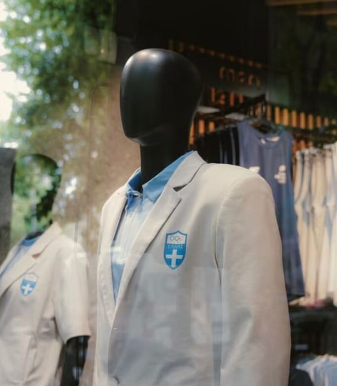 Uniforme da Grécia, nas Olimpíadas de Paris 2024 Foto: Reprodução