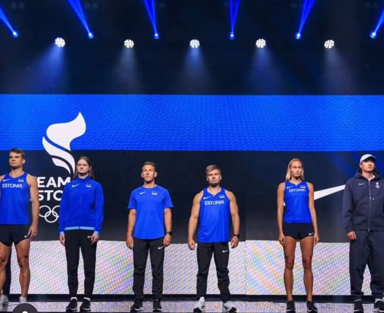 Uniforme da Estônia nas Olimpíadas de Paris 2024 Foto: Reprodução