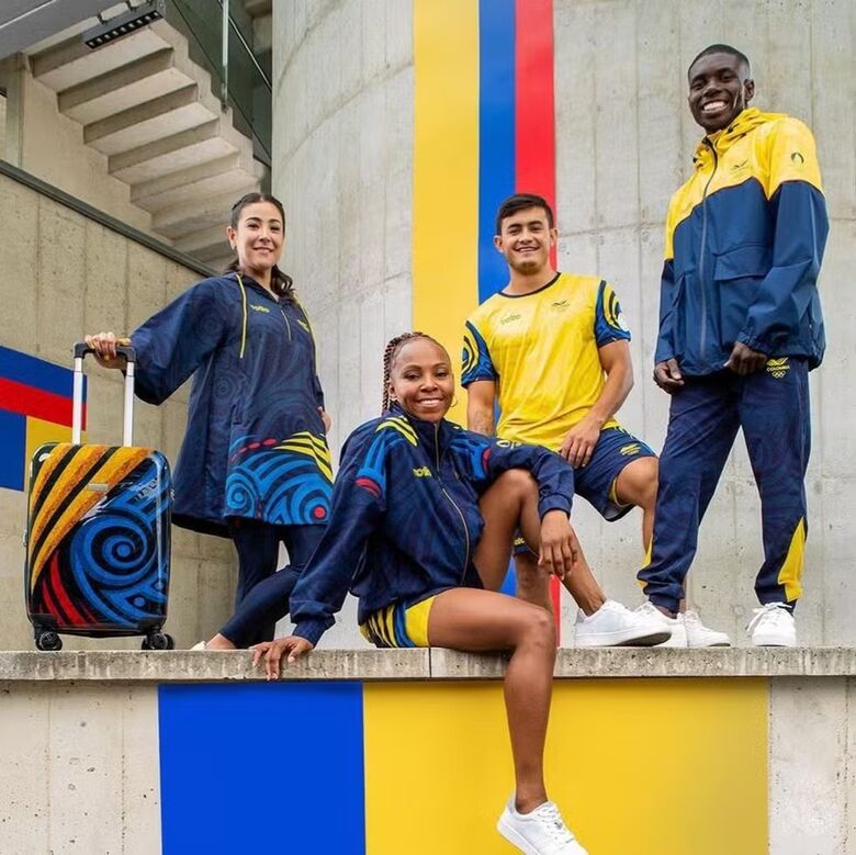 Uniforme da Colômbia nas Olimpíadas de Paris 2024 Foto: Reprodução