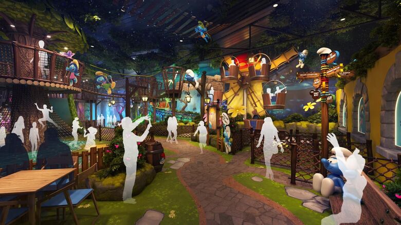 Imagens conceituais da Vila dos Smurfs Park em São Paulo | Foto: Vila dos Smurfs Park/Divulgação