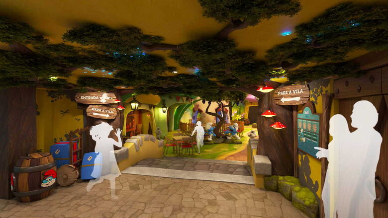 Imagens conceituais da Vila dos Smurfs Park em São Paulo | Foto: Vila dos Smurfs Park/Divulgação