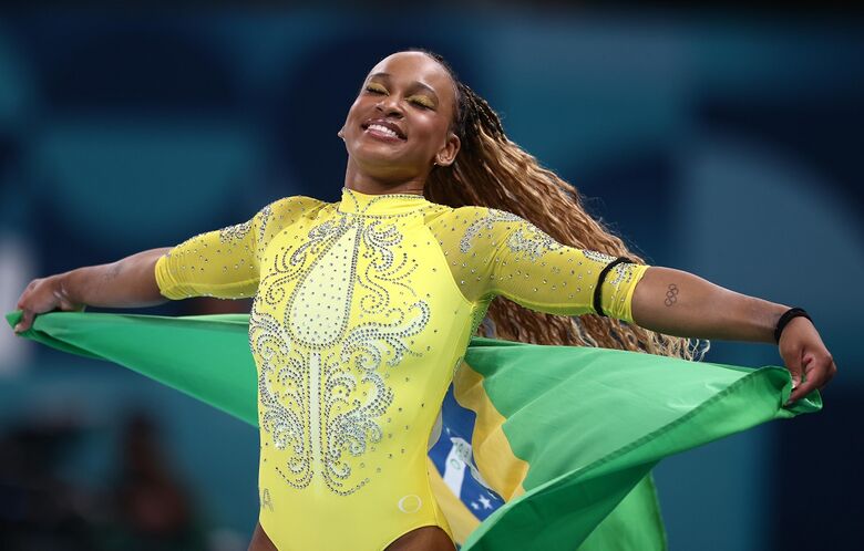 Rebeca Andrade, medalha de prata em Paris 2024. Foto: Luiza Moraes/COB