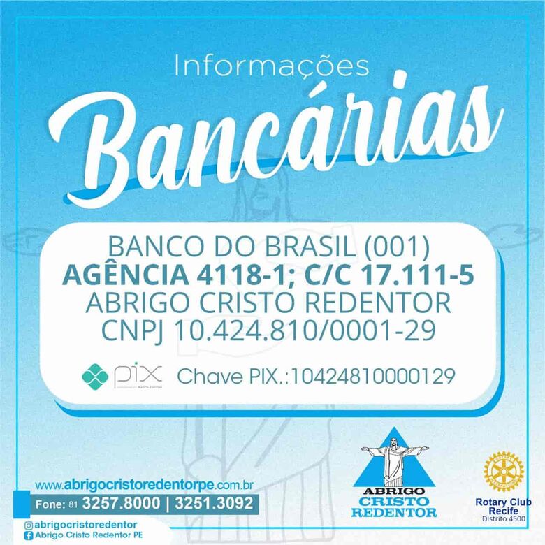  Abrigo Cristo Redentor, o mais antigo de Pernambuco, precisa de doações. Foto: Abrigo Cristo Redentor.