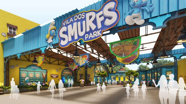 Imagens conceituais da Vila dos Smurfs Park em São Paulo | Foto: Vila dos Smurfs Park/Divulgação