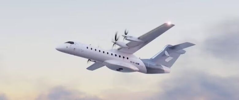 Avião pode transportar até 30 passageiros  Foto: Divulgação / Heart Aerospace

