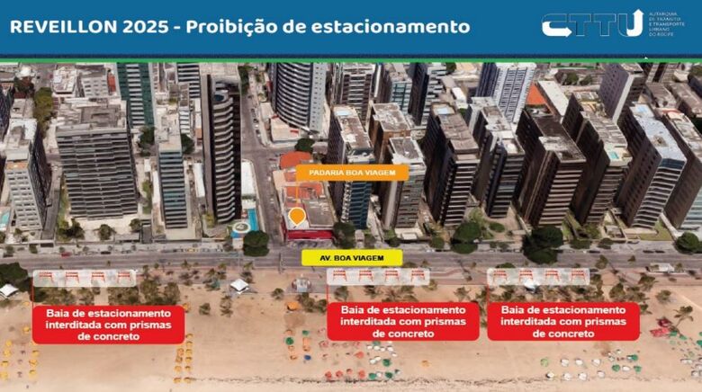 Esquema de trânsito para o Virada Recife 2025 | Foto: CTTU/Divulgação