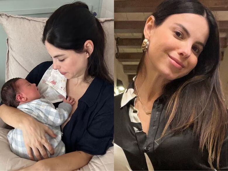 Sthefany Brito com o filho recém-nascido  Foto: Reprodução/Instagram