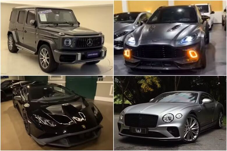 Frota de Neymar: craque ganhou R$ 8,9 milhões em carros por acerto com o Al-Hilal  Foto: Reprodução