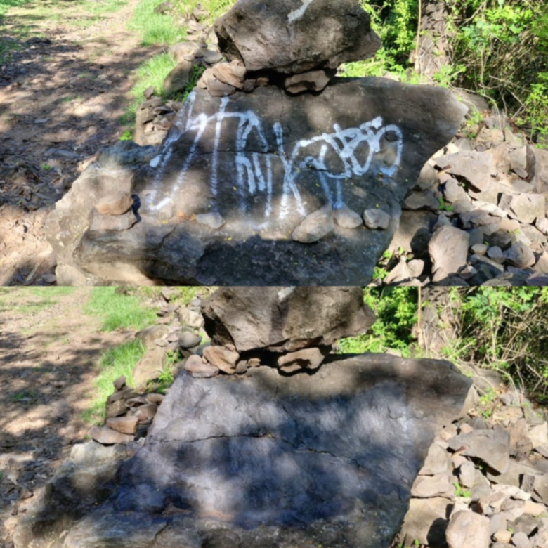 Episódio de vandalismo gerou revolta nas redes sociais entre moradores e visitantes de Fernando de Noronha | Foto: Giselle Soares/ICMBio Noronha