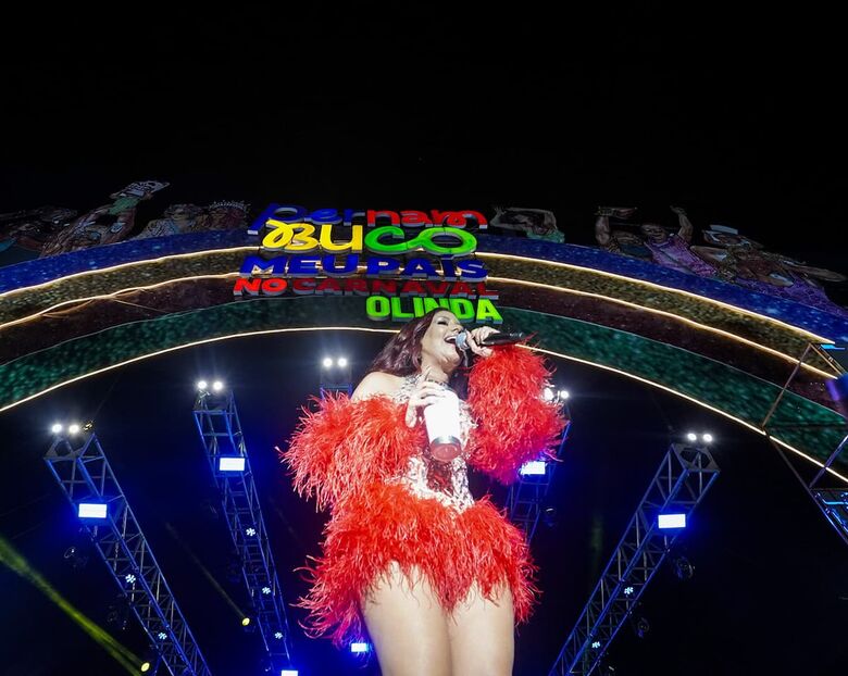 Priscilla Senna no Palco Pernambuco Meu País, na Praça do Carmo, em Olinda - Foto: Divulgação/Prefeitura de Olinda 