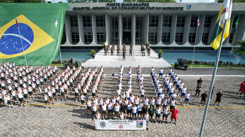 Comando Militar do Nordeste reúne 500 militares em corrida com incentivo ao esporte. - Foto: Comando Militar do Nordeste/Divulgação