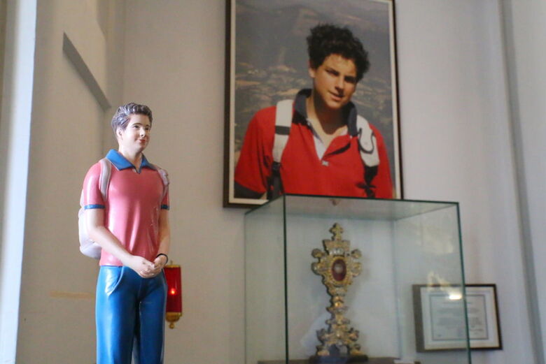 Carlo Acutis será canonizado no próximo domingo (27), no Vaticano. Foto: Paullo Allmeida/Folha de Pernambuco.