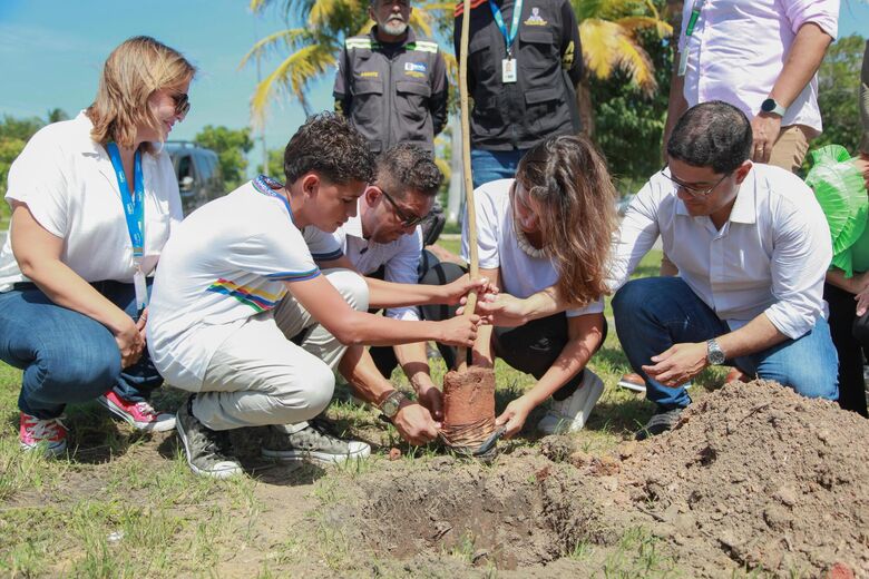 Primeiras mudas do projeto foram plantadas nesta terça-feira (3) | Foto: Davi de Queiroz/Folha de Pernambuco