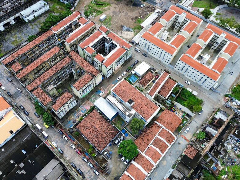 O Conjunto Habitacional Papa Francisco, que fica dentro da Comunidade do Pilar, será dividido em quatro blocos com 32 unidades cada, que terão entre 39 e 41 metros quadrados. Foto: Walli Fontenele/Folha de Pernambuco