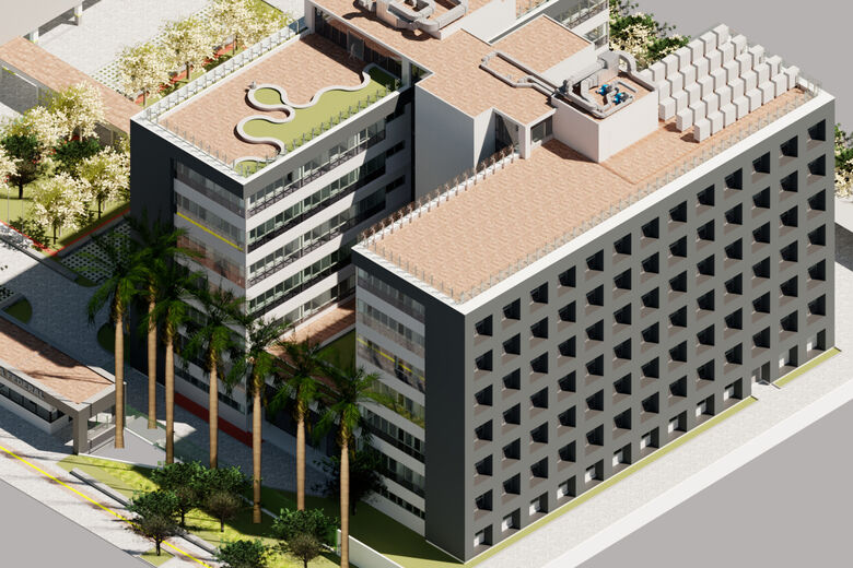 Imagens do projeto da nova sede da Polícia Federal, no Bairro do Recife. Foto: Divulgação.