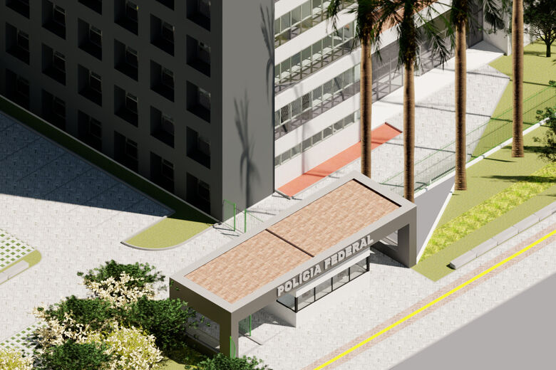 Imagens do projeto da nova sede da Polícia Federal, no Bairro do Recife. Foto: Divulgação.