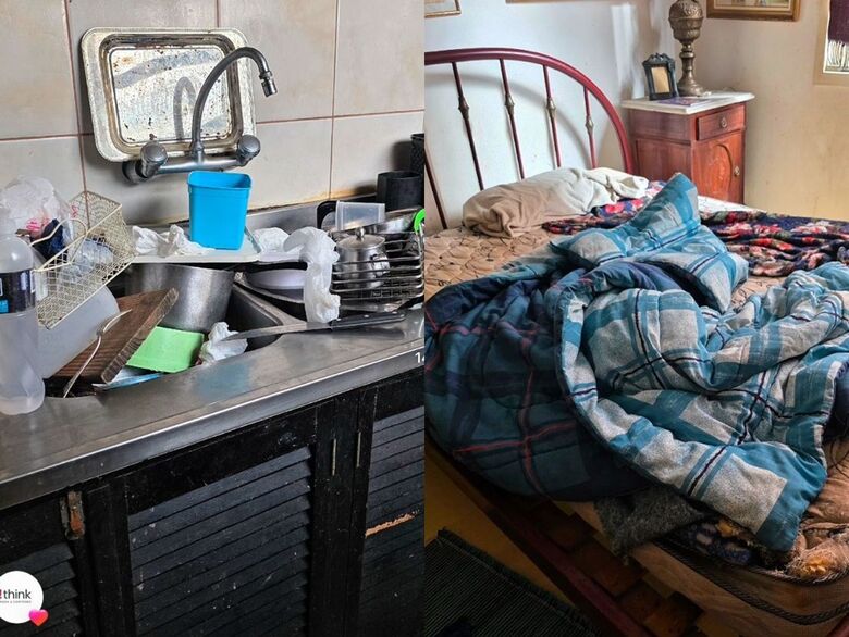 ANTES: Imagens da casa onde a atriz foi encontrada. - Foto: Instagram/@deisefalci/Reprodução