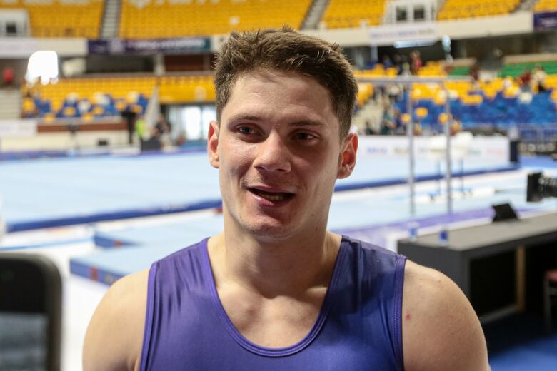 Treino de pódio do Campeonato Brasileiro de Ginástica Artística no Geraldão. Na foto: Diogo Soares. Foto: Rafael Melo/Folha de Pernambuco 