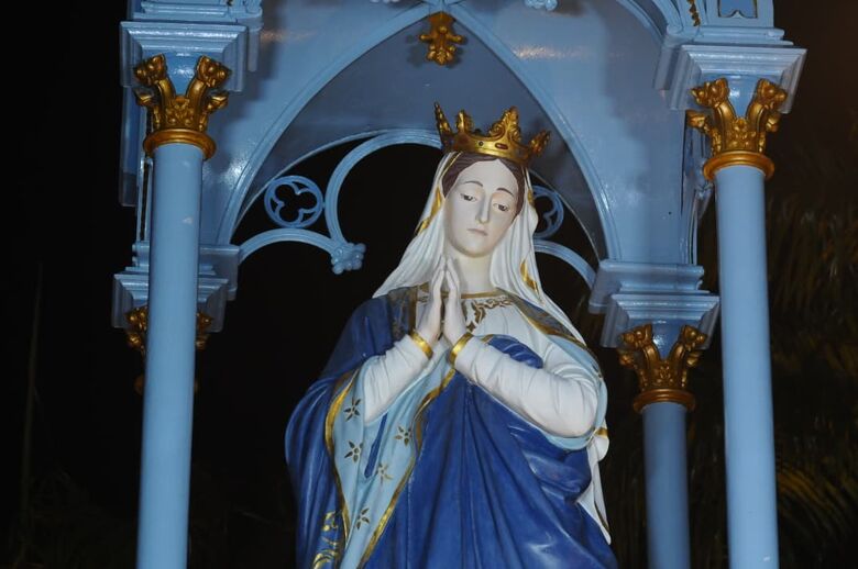 Cerimônia e missa de reinauguração da imagem da santa do Santuário de Nossa Senhora da Conceição, após um período de 45 dias de restauração. Foto: Ricardo Fernandes/Folha de Pernambuco