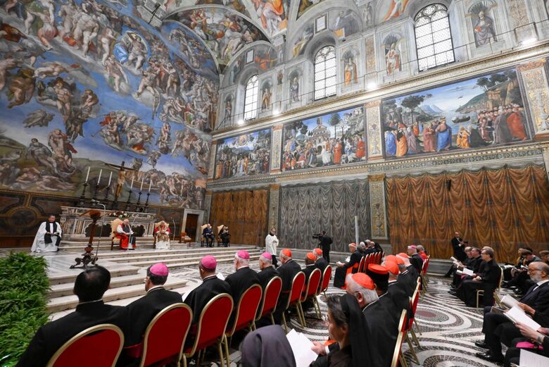 Papa e rei rezam juntos em cerimônia inédita | Foto: Handout/Vatican Media/AFP
