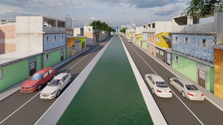 Projeto da Prefeitura do Recife vai realizar obras de revestimento do Canal da Mauricéia e da urbanização do seu entorno. Foto: Divulgação/Prefeitura do Recife
