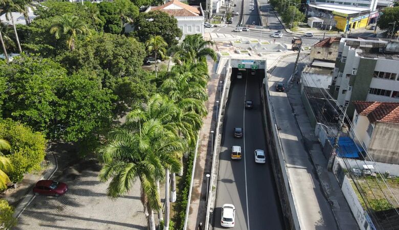 Túnel da Abolição, no bairro da Madalena, Zona Oeste do Recife, passa a ser administrado pela prefeitura da cidade. - Foto: Seduh-PE/Divulgação