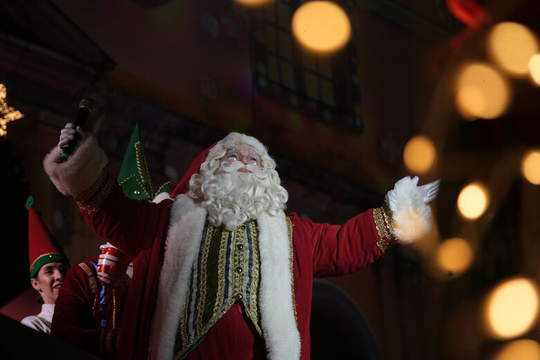Papai Noel participou da XI Cantata de Natal do Imip. Foto: Ivan Melo/Imip