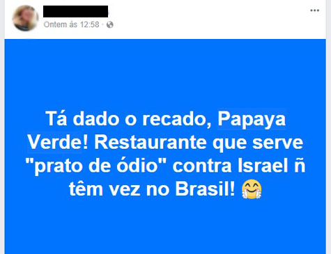 Restaurante Do Recife E Alvo De Polemica Apos Colar Adesivo De Boicote A Israel Folha Pe