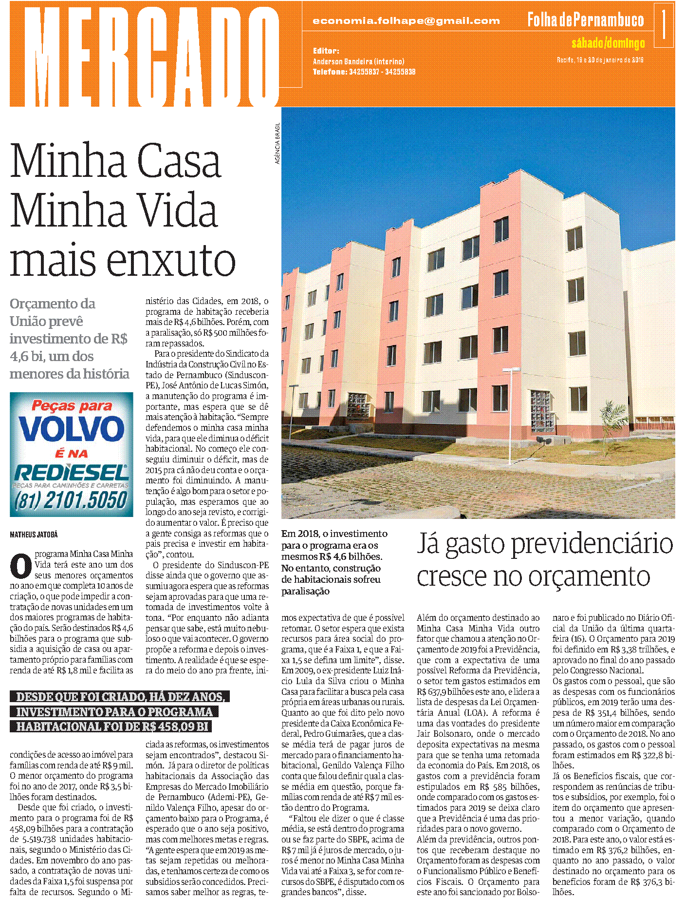 Folha PE - Jornal do dia 19 de janeiro de 2019