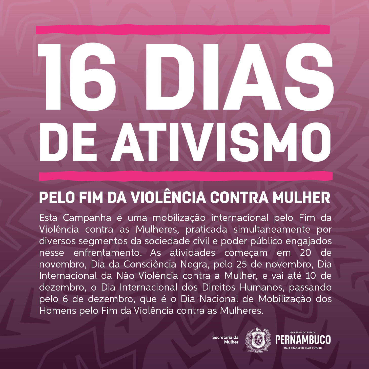 SecMulher Nos 16 Dias De Ativismo Pelo Fim Da Violência Contra As ...