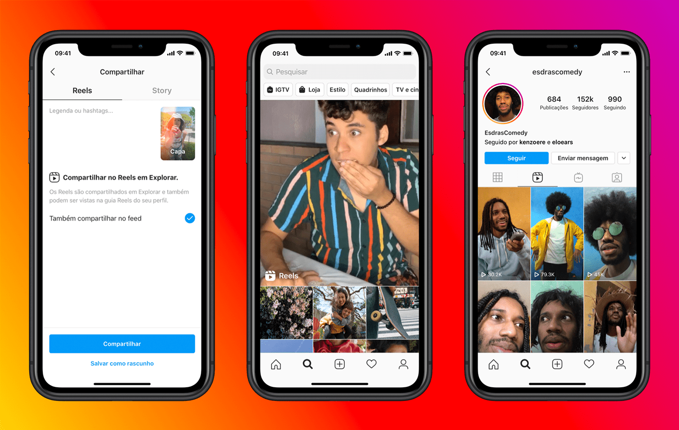 Reels, novo recurso do Instagram