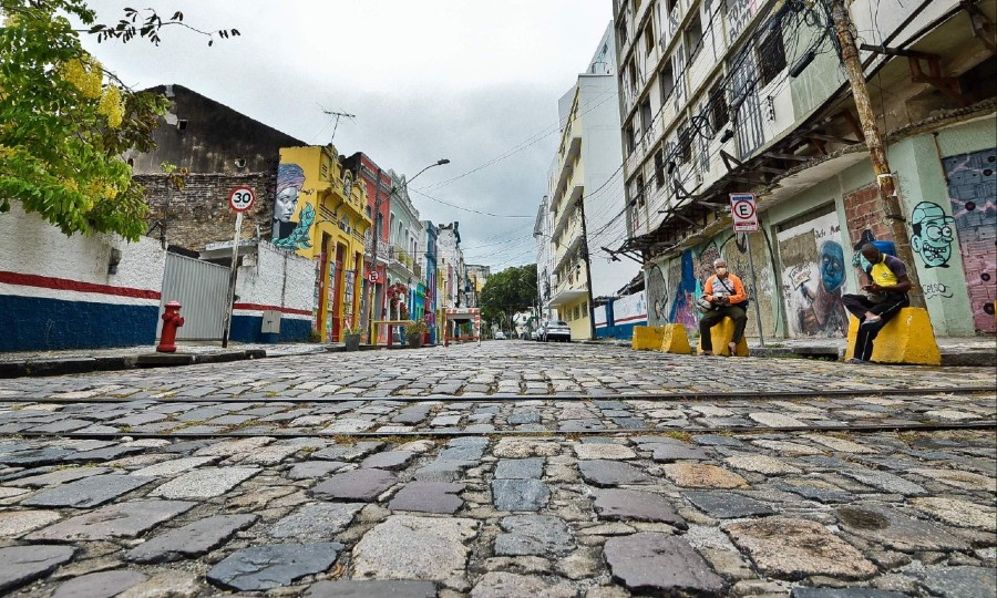 Rua da Guia, no Bairro do Recife