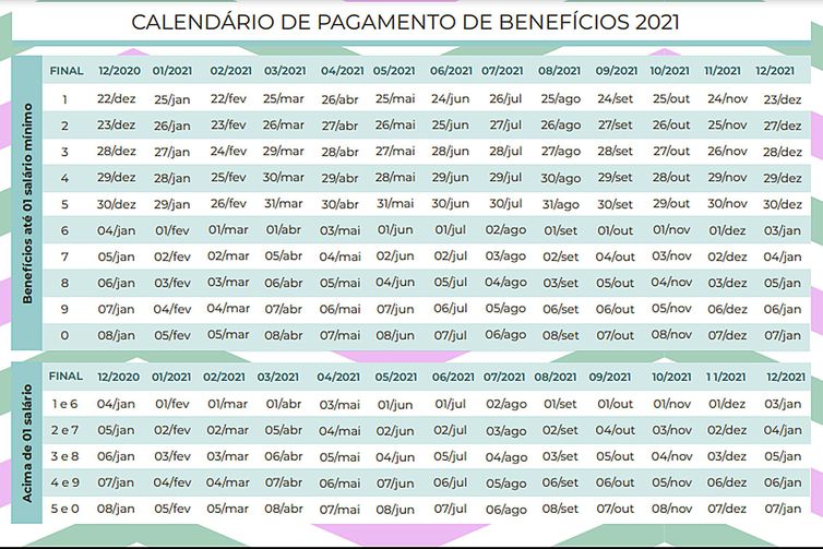 Calendário 2021