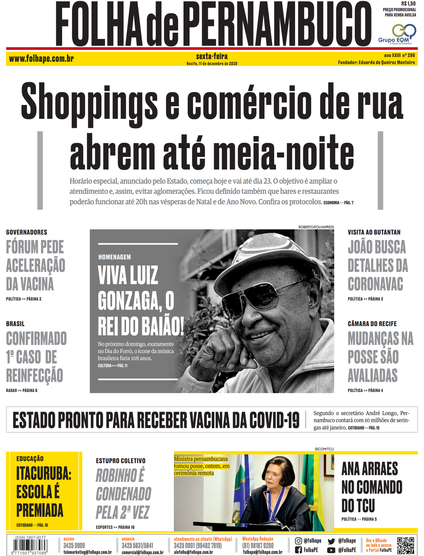 Folha PE Jornal do dia 11 de dezembro de 2020 Folha PE Jornal do dia 11 de dezembro de 2020