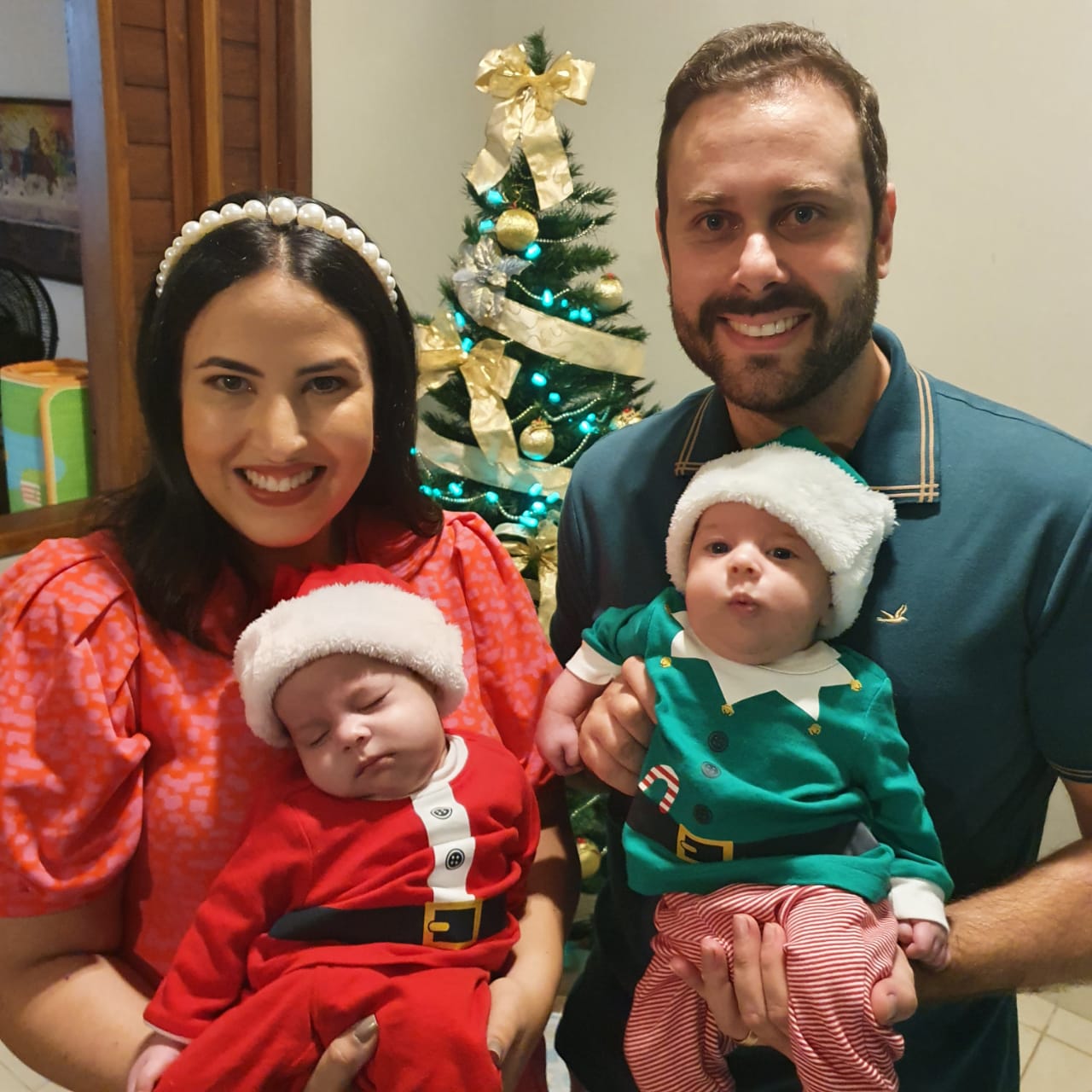 Thaís e Renan Zanin descobriram uma gravidez de gêmeos logo no início da pandemia