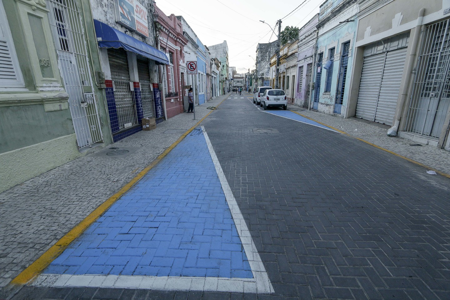 Rua Velha recebe urbanismo tático para adequar a velocidade e dar mais segurança aos pedestres