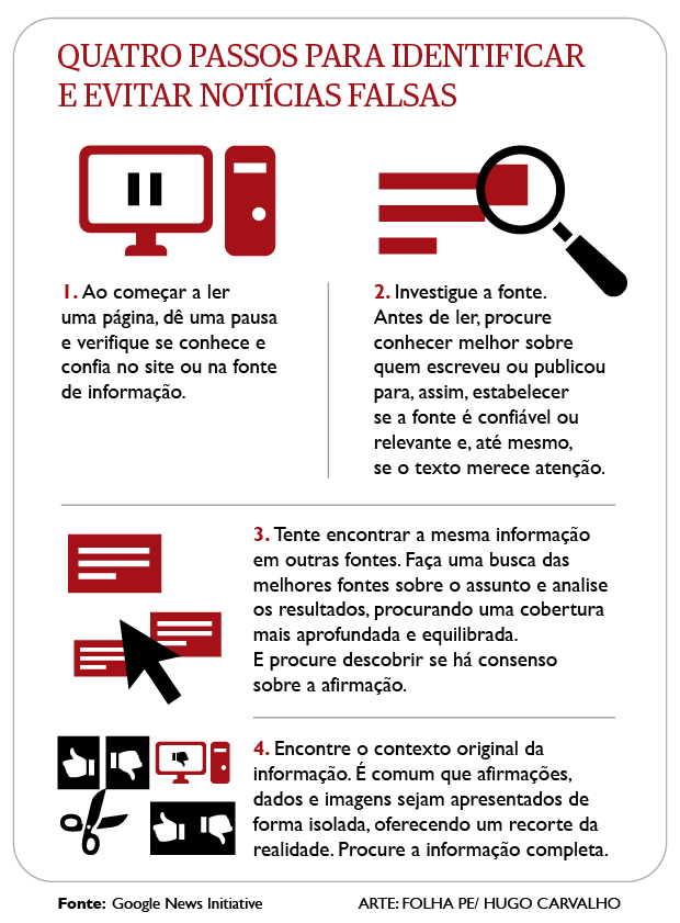 Quatro passos para identificar fake news